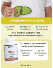 LIVERHEAL con adaptógenos para la salud del hígado - 180 Caps