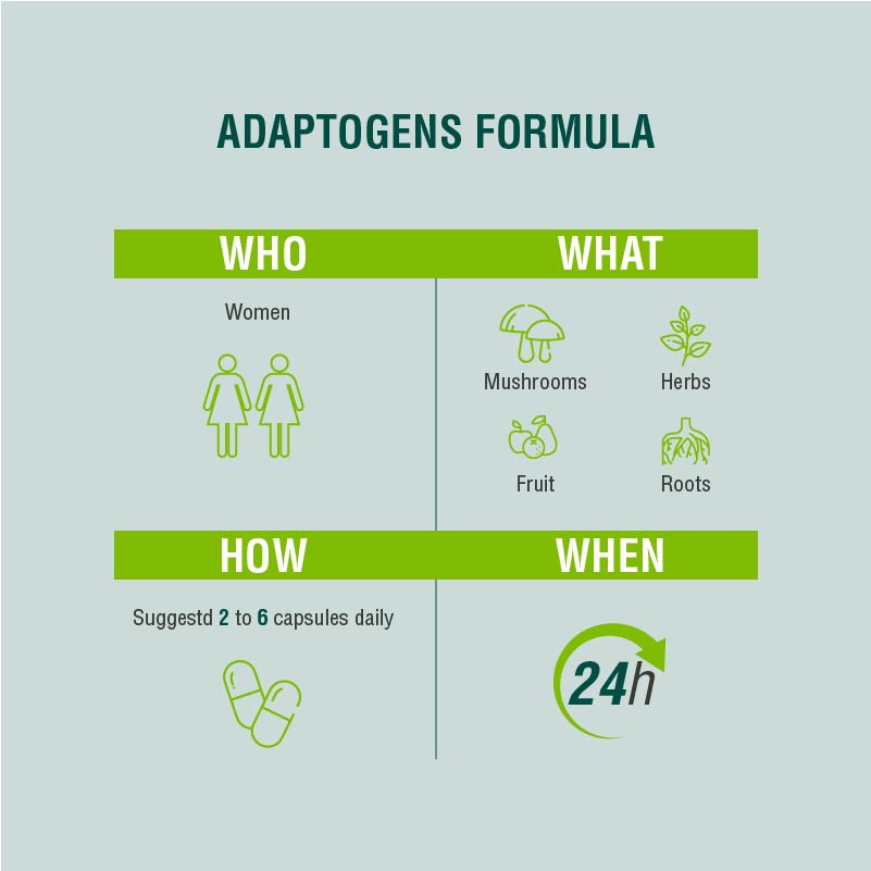 plantas con adaptógenos para el equilibrio hormonal femenino