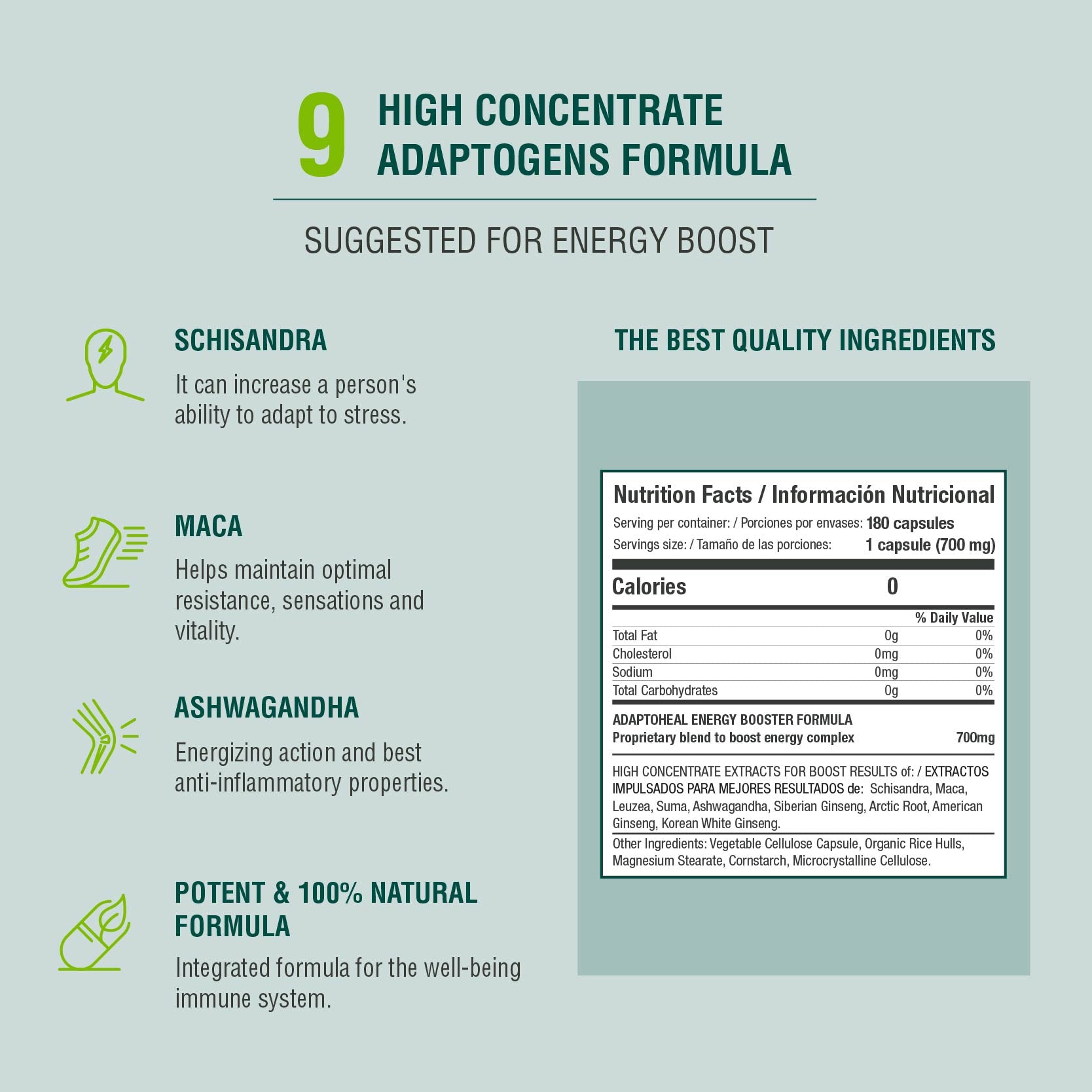 plantas adaptógenas para aumentar la energía