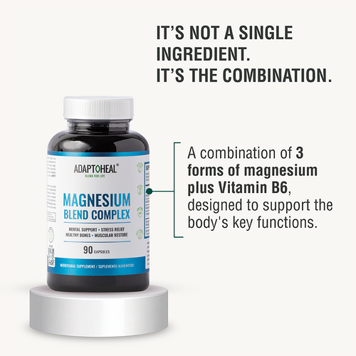 MAGNESIUM BLEND COMPLEX | Triple Magnesium Blend with Vitamin B6