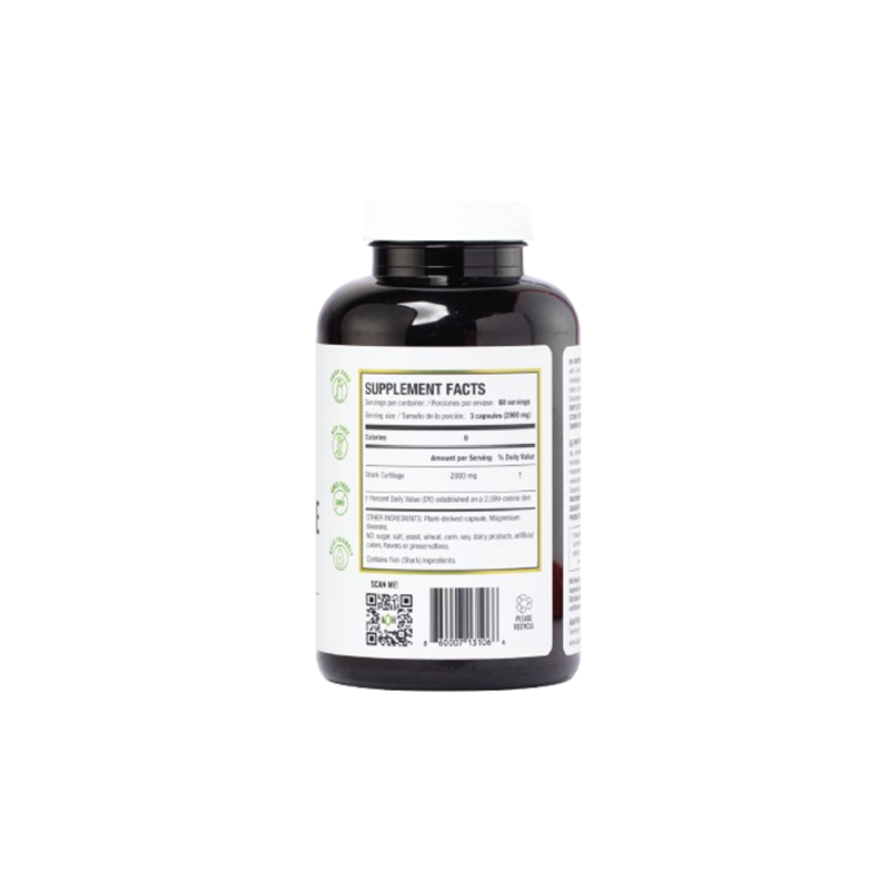 SHARK CARTILAGE 180 Caps | Natural Shark Cartilage Supplement