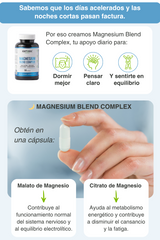 MAGNESIUM BLEND COMPLEX con Glicinato + Citrato + Malato + Vitamina B6 - 90 Caps